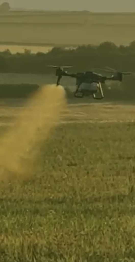 Drone spraying agriculture